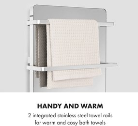 Klarstein Hot Spot Crystal Flow, Încălzitor de baie, 45x82cm, 36m², 2000W, 5-40°C, LED