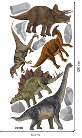 PIPPER. Autocolant textil de perete "Dinozaurii"