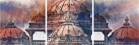Tablou - Akshardham, New Delhi, India (cu ceas) (90x30 cm)