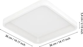 Eglo 901913 - Plafonieră LED RGBW dimabilă LORETELLO-Z LED/20W/230V 35x35cm albă