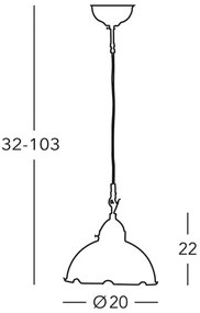 Lustră pe cablu Kolarz 731.30.53 NONNA 1xE27/75W/230V