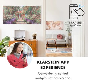 Klarstein Wonderwall Air Art Smart, încălzitor cu infraroșu, 120 x 60 cm, 700 W, aplicație, aleea din grădină