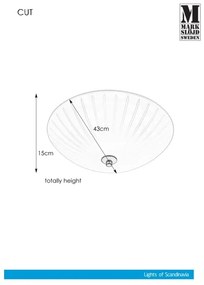 Plafonieră Markslöjd 107759 CUT 3xE14/40W/230V d. 43 cm