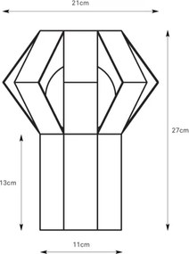 Markslöjd 109150 - Lampă de masă OCTA 1xE27/60W/230V vișinie