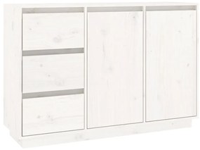 813805 vidaXL Servantă, alb, 111x34x75 cm, lemn masiv de pin