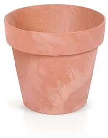 Ghiveci decorativ de flori, rotund, maro, 7 L, 25x22.1 cm, Cube Beton