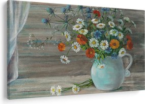 Tablou - Pictură în ulei, flori de câmp (90x60 cm)