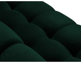 Colțar din catifea cu extensie pe partea stângă Cosmopolitan Design Bali, verde închis