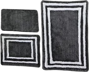 Set covoraș de baie acrilic, L'essentiel Maison, Duplici, Antracit