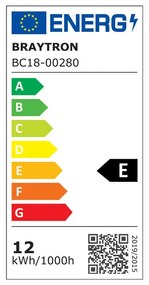 Aplica LED exterior 12W, lumina calda/neutra/rece, IP65, 1320lm, alba, Braytron