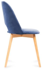 Scaun de dining TINO 86x48 cm albastru închis/stejar deschis