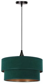 Lustră în culoarea petrolului cu abajur textil ø 35 cm Scopello – Candellux Lighting