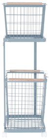 Coş de rufe, metal, gri-albastru, HERMES