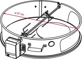 Rotisor cu inel și cuptor pentru pizza, pentru grătare FORNO