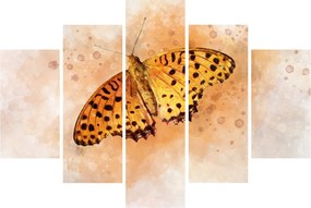 Tablou - Fluture portocaliu, aquarelă (150x105 cm)