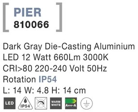 Aplica LED ambientala de exterior IP54 PIER NVL-810066