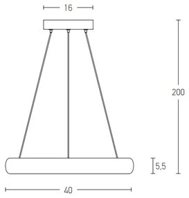 Lustră LED pe cablu dimabilă LED/30W/230V d. 40 cm maro Zambelis 2047