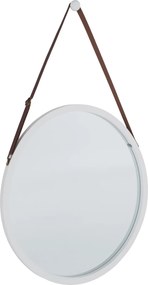 Oglinda LEMI 1, bambus alb, lemn de bambus, 45x2x45 cm