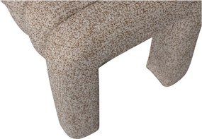 Bancă maro deschis capitonată cu tapițerie din țesătură bouclé Frex – WOOOD