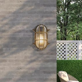 Aplica de perete sau tavan design industrial IP44 Bulkhead Oval