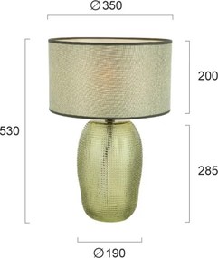 Lampă de masă JENIFER 1xE27/40W/230V verde