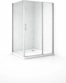 Cabina dus sticla securizata 6 mm, usa batanta, dimensiuni 80x100 cm