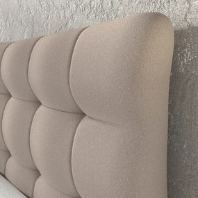 Pat saltea boxspring SOFIA 180x200 cm, bej, cu topper inclus