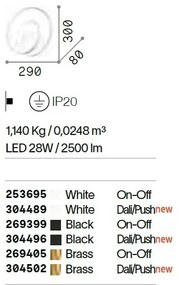 Aplica LED design modern circular OZ AP dali alama