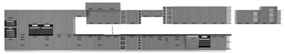 Dulap superior de bucătărie Lucid 60 GU 36 1F (dustgrey + alb). 1045548
