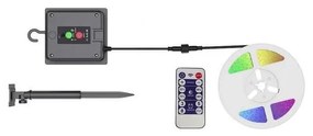 Bandă LED RGB solară dimabilă LED/1,2W/3,7V IP67 5m