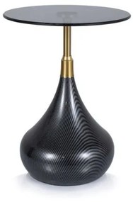 Masa de cafea Taurus sticla fumurie/negru ø40/h54