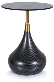 Masa de cafea Taurus sticla fumurie/negru ø40/h54