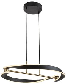 Lustra LED suspendata din metal negru auriu Adalind