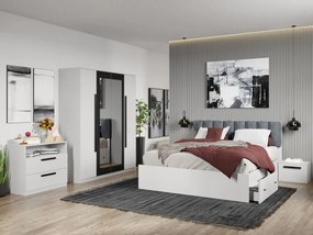 Set mobila dormitor complet Alb Nude C02