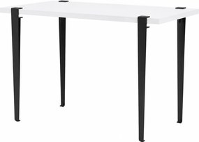 Masa EUROTAS, alb/negru, PAL melaminat, 120x60x75 cm
