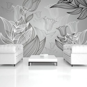 Fototapet - Arta florală - abstract (254x184 cm)