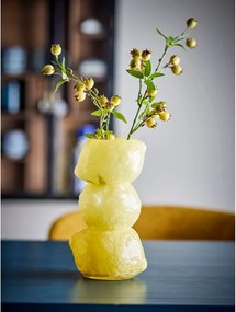 Vază galbenă din sticlă (înălțime 27 cm) Limone – Bloomingville