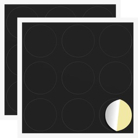 vidaXL Copertă autocolantă pentru șuruburi 2 pcs Negru Ø 20 x 0,5 mm