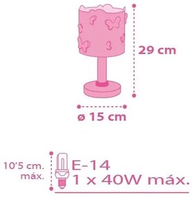 Dalber 62141 - Lampă copii BUTTERFLY 1xE14/40W/230V