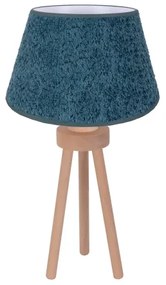 Lampă de masă Duolla BOUCLE 1xE27/15W/230V d. 28 cm turcoaz/lemn