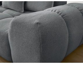 Colțar gri închis extensibil/cu spațiu de depozitare cu tapițerie din chenille (cu colț pe partea stângă/în formă de ”L”) Everest – Bobochic Paris