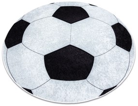 JUNIOR 51553.802 cerc covor lavabil Fotbal pentru copii anti-alunecare - negru / alb