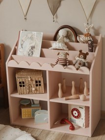 Biblioteca pentru copii BOOK NOOK SUNSET 71x76 cm, roz