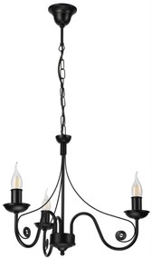 Lustră pe lanț DONATO 3xE14/40W/230V negru