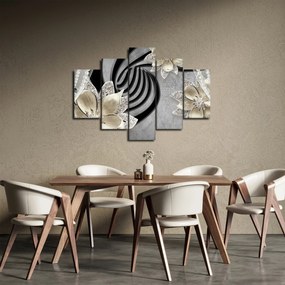 Tablou - 3D Flori aurii (150x105 cm)