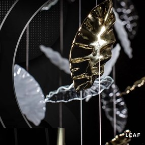 Element decorativ suspendat design frunze care cad din tavan LEAF C plating