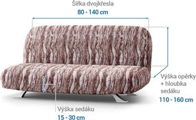 Gaico Huse bielastice OCEANO NOU bordo-maroniu 2fotoliu cu manere de lemn (l. 80 -140 cm)