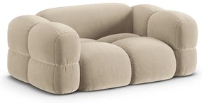 Canapea bej cu tapițerie din catifea 180 cm Loretto – Cosmopolitan Design