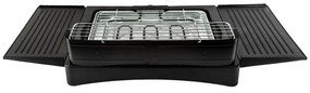 Gratar electric pe suport Zilan ZLN 3789, 2400W, 43x28 cm, Protectie vant, Reglarea gratarului, Negru