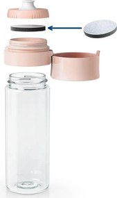 Sticla filtranta pentru apa Brita Fill & Go Vital, 600 ml, Filtre MicroDisc, Roz